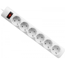 Сетевой фильтр Defender DFS 151 1,8 m, б, 6 роз (99489)