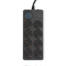 Сетевой фильтр Ippon BK-8-EU-3-10-B 3м (8 розеток) черный (коробка)