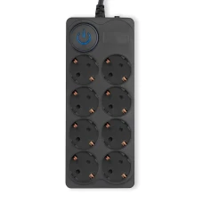 Сетевой фильтр Ippon BK-8-EU-5-10-B 5м (8 розеток) черный (коробка)