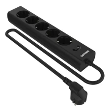 Сетевой фильтр Philips  5 Розеток, кабель - 2M черный