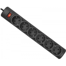 Сетевой фильтр Defender DFS 151 1,8 m, ч, 6 роз (99494)