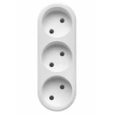 Тройник Defender  TA-04 3 розетки, белый (99108)