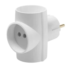 Тройник Defender  TG-03 3 розетки, белый (99110)