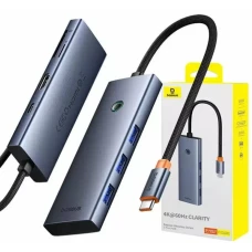USB Hub Baseus UltraJoy Series 7в1 USB-C-HDMI4K 60Hz*1+VGA*1+USB3.0*4+PD*1 grey