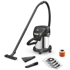 Строительный пылесос Karcher KWD 3 S V-17/4/20 1000Вт (уборка:сухая/влажн/выдув) серебр. 1.628-449.0