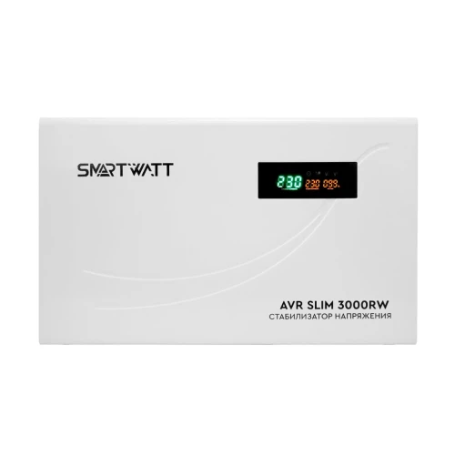 Стабилизатор напряжения Smartwatt AVR Slim 3000RW 3000ВА белый 4512020310007 Стабилизатор напряжения Smartwatt AVR Slim 3000RW 3000ВА белый 4512020310007