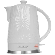 Чайник Delta DE-1022 LUX (1.5л/Фарфор) Белый
