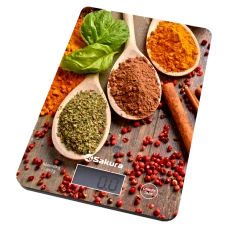 Весы кухонные Sakura SA-6077DS специи темн дер