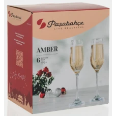 Набор бокалов для шампанского Paşabahçe «Amber» 6шт 200мл 440295/6946092