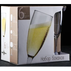 Набор бокалов для шампанского GiDGLASS «Голубое небо» 170мл 6шт (N1687/06N) 4641963