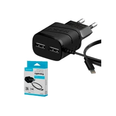 СЗУ Maxvi  TCM-202LB 2A Lightning 2USB