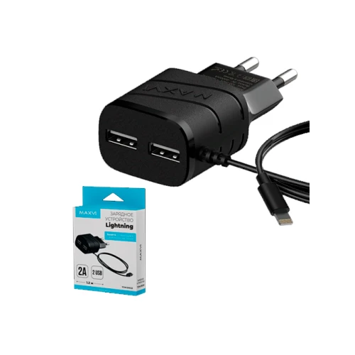 СЗУ Maxvi TCM-202LB 2A Lightning 2USB СЗУ Maxvi TCM-202LB 2A Lightning 2USB